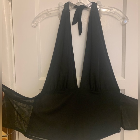 Vintage Renee Bardot sexy deep V halter tie top - Picture 3 of 7